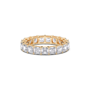 4.00 Carat F-G/VS Lab Grown Asscher Cut Diamond Eternity Band <b>Ring</b> Made in 10K,14K,18K Solid Gold - Product Image 6