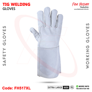 Vente en gros de gants de sécurité en cuir nappa personnalisés pour le soudage à l'argon et au TIG Guantes de Seguridad pour hommes du Pakistan - Product Image 4