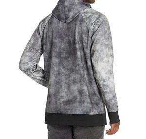 Pull à capuche pour homme en polyester/coton polaire couleur unie respirant séchage rapide hiver décontracté 300g tissu teint uni - Product Image 1