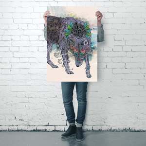 Mat Miller's Journeying Spirit Wolf <b>Poster</b> Wall Decor Made of Paper - Product Image 4