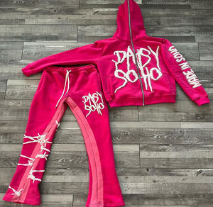 ชุดวอร์มสองชิ้นมีฮู้ดของผู้ชายจากนักออกแบบที่หรูหรา100% โพลีเอสเตอร์สำหรับกีฬาฟิตเนสวิ่งออกกำลังกาย - Product Image 1