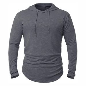 Hommes Hoodies Drop Shoulder Léger Épais Coton Polaire Sports Hoodies - Product Image 1