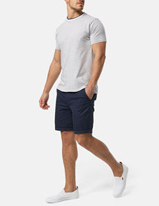 เสื้อยืดผ้าตาข่ายสีน้ำเงินแนวสตรีทของผู้ชายเสื้อยืดผ้าฝ้าย100% ระบายอากาศได้ปกติ | เป็นมิตรกับสิ่งแวดล้อมอย่างเป็นทางการแฟชั่นฤดูร้อน - Product Image 2