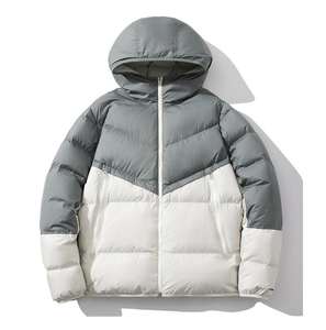 Chaqueta acolchada personalizada, cortavientos acolchado de invierno, chaqueta de dos tonos acolchada, chaquetas de burbujas impermeables para hombres - Product Image 1