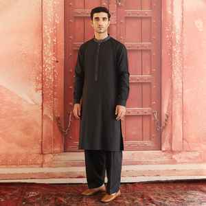 Conjuntos de Shalwar Kameez Largos para Hombre de Primera Calidad, con Cierre, Antiarrugas, Última Moda Étnica, Elegante, Transpirable, Opciones de Tallas Grandes - Product Image 5