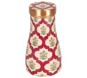 Botella de agua de cobre puro impresa personalizada al por mayor de venta superior con tapa a bajo precio de la India - Product Image 1