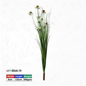 Planta de Césped Artificial con Flores de Equinácea. AFF Stick 14 - Product Image 1