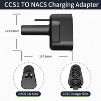 Adaptateur de chargeur EV DC 250A CCS1 vers NACS à corps court, IP54, pour projets de flottes de pick-up électriques (vente en gros)