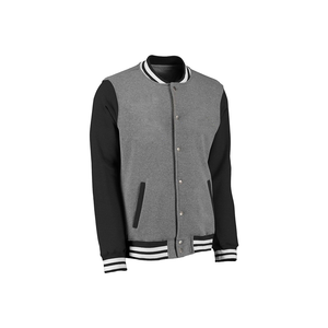 Personalizado de alta calidad de invierno de los hombres Varsity Bomber chaqueta de gran tamaño con cremallera completa logotipo frontal de lona impermeable a prueba de viento transpirable - Product Image 5