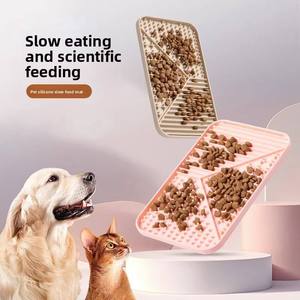 For New Pet Toy Cat and Dog Lick <b>Mat</b> Rectangular Tear Resistant Easy to Clean Slow Food Bowl Teeth Grinding Pet Feeding - Product Image 2