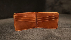 กระเป๋าสตางค์ใบสั้นแบบพับสองพับสำหรับผู้ชายหนังแท้หรูหรามีระดับทนทานใส่เงินได้หลายใบ LBW-0070 - Product Image 2