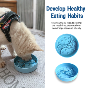 Silicone Slow <b>Feeder</b> Bowl for Dogs and <b>Cats</b> Non-Slip Lick Mat with Anxiety Relief Design Easy to Clean for Wet or Dry Food - Product Image 1