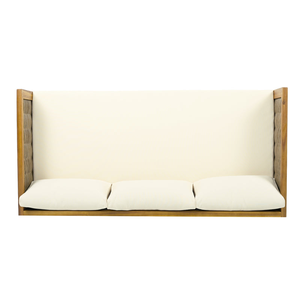 Banc modulaire en bois massif moderne, résistant aux intempéries, canapé de jardin avec coussins de qualité supérieure - Product Image 6