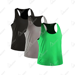 Débardeurs grande taille pour hommes, tissu respirant et évacuant l'humidité pour un confort optimal toute la journée, parfaits pour les journées chaudes, les séances d'entraînement ou la détente. - Product Image 4