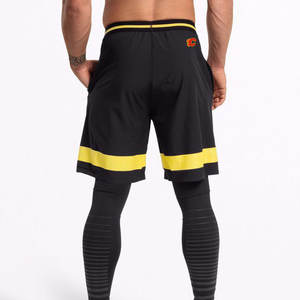 Short décontracté en coton de coupe classique pour homme Design brodé Respirant à séchage rapide Ceinture élastique multi-poches-Vêtements d'été quotidiens - Product Image 3