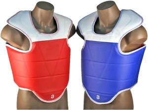 Taekwondo Hogu de cuero PU de colores personalizados para jóvenes y adultos entrenamiento ligero de artes marciales y protección de pecho de combate - Product Image 2