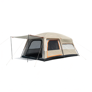 Tente de camping familiale avec deux chambres et un salon, poteaux en aluminium Oxford, 380 x 260 x 190 cm - Product Image 2