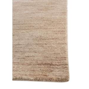 พรมขนสัตว์ทอมือลายเส้นโค้งสีเบจน้ำตาลขนาดใหญ่รูปทรงสี่เหลี่ยมผืนผ้าลายทางสามมิติสีพื้นสำหรับบ้าน ห้องนอน ห้องนั่งเล่น ทางเดิน-Hwl-237 - Product Image 4