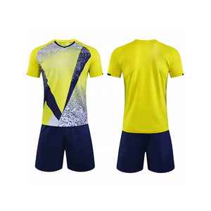 Camisetas de fútbol de poliéster para hombre, uniformes deportivos de fútbol, conjunto de uniformes de fútbol negro y naranja, camiseta de fútbol corta - Product Image 6