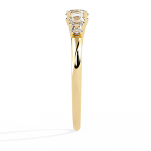 แหวนหมั้นเพชรเพาะเลี้ยงระดับพรีเมียม 0.75 กะรัต ประดับห้าเม็ด ทองคำ รับรองโดย IGI เครื่องประดับหรูหราสำหรับผู้หญิง สไตล์โมเดิร์น - Product Image 5