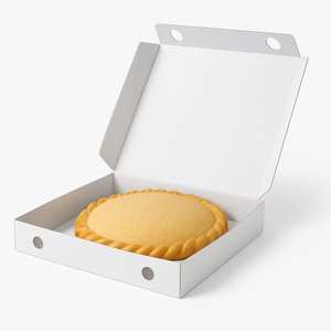 Boîte à lunch jetable blanche moyenne pour omelettes aux pommes de terre, empanadas, pizzas épaisses 23x23x5 cm - intérieur et extérieur blancs - Product Image 3