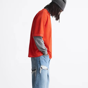 เสื้อยืดโอเวอร์ไซส์หนาพิเศษผ้าฝ้าย100% หนาโอเวอร์ไซส์ - Product Image 3