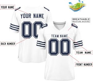 Vêtements de sport, maillots de football américain, OEM, maille polyester, séchage rapide, respirant, logo d'équipe personnalisé, numéros nominatifs, sublimation - Product Image 4
