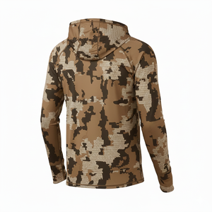 Camisa de Pesca con Capucha de Manga Larga para Hombre, Camuflaje, Secado Rápido, Poliéster, UPF 50, Estilo Pullover - Product Image 2