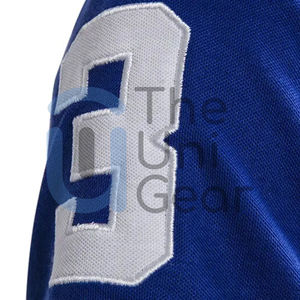 Wholesale Men's <b>Blue</b> Golf for <b>Shirt</b> Casual Moisture Wicking Fashion Fitness Work Gym Solid Knitted High Quality - Product Image 3