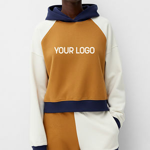 Sudaderas de Mujer de Alta Calidad 100% Algodón, Bloques de Color, Transpirables, Ropa Casual de Invierno, Logotipo Personalizado Impreso en DTF, Sudadera para Mujer - Product Image 4