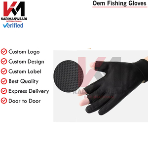 Gants de pêche antidérapants OEM pour les sports d'extérieur Livraison rapide Gants de pêche avec logo personnalisé Vente en gros Service OEM d'usine - Product Image 3