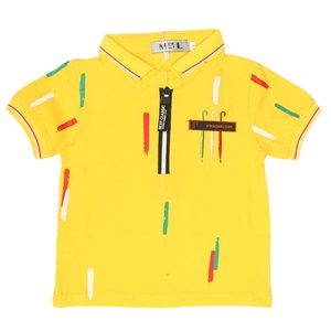 Camiseta Polo de Manga Corta para Niños - Amarillo - Product Image 1
