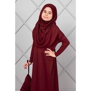 ชุดสวดมนต์เด็กฮิญาบเบอร์กันดี - Product Image 5