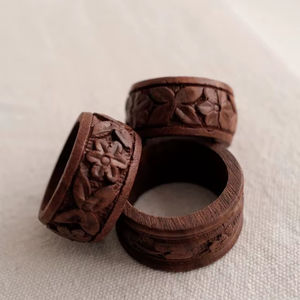 Stylish Wooden Napkin <b>Ring</b> Suitable For Modern Minimalist Dining Themes And Clean <b>Aesthetic</b> Presentations - Product Image 1