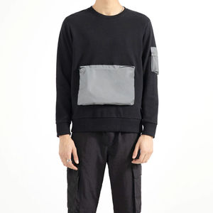 Sudaderas con capucha al por mayor Sudadera de cuello redondo de lana en blanco hombres sudadera de poliéster personalizada para sublimación hombres populares servicio OEM - Product Image 1