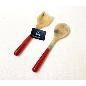 Ensemble de couverts à salade en résine très demandé, ustensiles de cuisine faits à la main, ensemble de cuillères à salade en résine, vaisselle, couverts en résine, outils à salade - Product Image 1