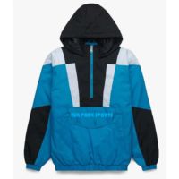 Veste coupe-vent pour homme Blank Sport, à capuche, réversible, 100% polyester, motif lettres, prix bas
