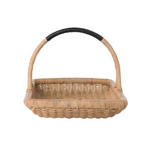 ถาดหวายสานด้วยมือแบบกำหนดเองที่เก็บของแบบธรรมชาติพร้อมที่จับสำหรับผลไม้ห้องครัวและห้องนั่งเล่น - Product Image 6