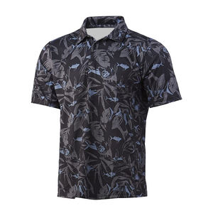 เสื้อโปโลพิมพ์ลายสำหรับตกปลา ไซส์ใหญ่ ผลิตจากผ้าสแปนเด็กซ์และโพลีเอสเตอร์ ระบายอากาศได้ดี แขนสั้น เหมาะสำหรับกอล์ฟและตกปลา - Product Image 3