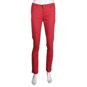 Women's Slim Fit Cotton Pant - <b>Maroon</b> - Product Image 2