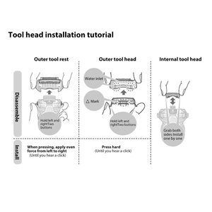Juego de Cuchillas de Repuesto para Afeitadora Eléctrica de 5 Cuchillas, para Uso Corporal y Facial, Resistente al Agua IPX7, Cuchillas Dobles Lavables, Alimentación por Batería USB - Product Image 2