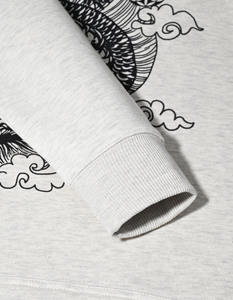 เสื้อฮู้ดผ้าฟลีซพิมพ์ลายพัฟคอล80% ผ้าฝ้าย20% โพลีเอสเตอร์เสื้อกันหนาวแบบปรับแต่งได้ - Product Image 4