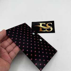 Tuile à cils noire avec cœur rose, logo personnalisé, impression, tuile à cils en acrylique, instruments de beauté professionnels, tuiles à cils - Product Image 6