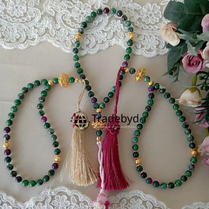 Tasbih Mala en résine tendance fait à la main, perles de prière lisses pour la méditation, le culte et la dévotion quotidienne, cadeau par Tradebyd - Product Image 2