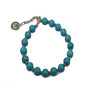 <b>Bracelet</b> Turquoise Round Bead <b>Adjustment</b> <b>Bracelet</b> Gemstone Healing Queen Fashion Jewelry Men and Women Gift Energy Meditation - Product Image 1