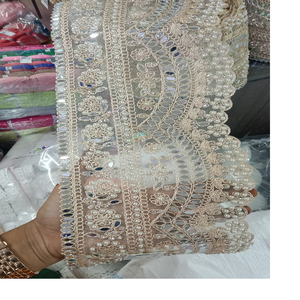 Por encargo Trabajo de espejo ancho ribete encaje bordado para prendas lehengas decoración del hogar y artesanías tradicionales y artesanales. - Product Image 3