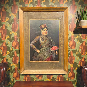 Vintage Cultural Art Print Traditional Design Style Portrait <b>Pattern</b> on <b>Paper</b> - Product Image 2