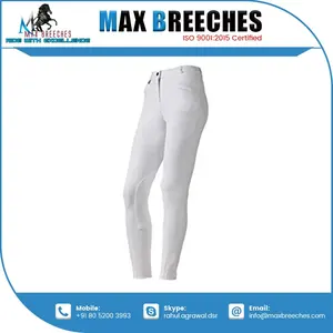 Pantalones de montar a caballo a la moda para hombre, parche de rodilla con logotipo personalizado, Material de cuero indio de silicona, protectores de piernas, calentadores de protección - Product Image 2