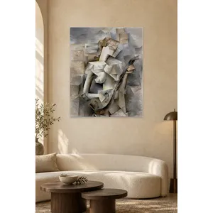 Fida Picasso Fille cubiste avec mandoline, impression sur toile - Product Image 4