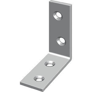 HOHAGE Lot de 25 supports de chaise, longueur 80 mm, largeur 16 mm, épaisseur de fer 2 mm, chromé bleu, pour chaises - Product Image 1